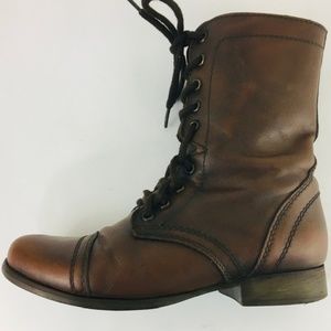Steve Madden Troopa Leather Combat Boots 6M